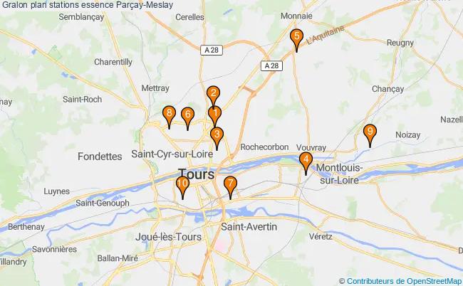 plan stations essence Parçay-meslay plan stations essence Parçay-meslay