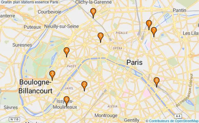 plan stations essence Paris plan stations essence Paris