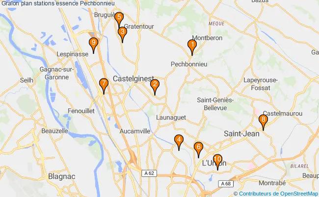 plan stations essence Pechbonnieu plan stations essence Pechbonnieu