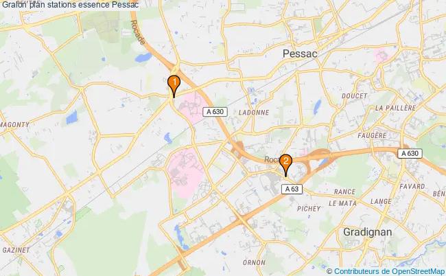 plan stations essence Pessac plan stations essence Pessac