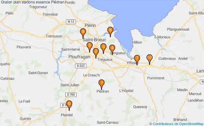 plan stations essence Plédran plan stations essence Plédran