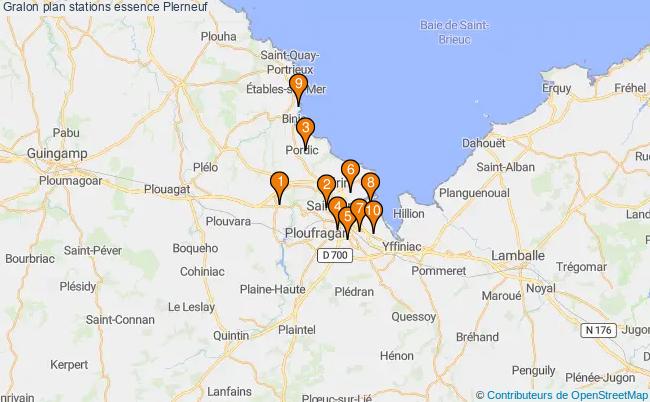 plan stations essence Plerneuf plan stations essence Plerneuf