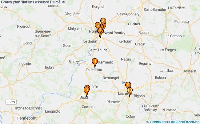 plan stations essence Pluméliau plan stations essence Pluméliau