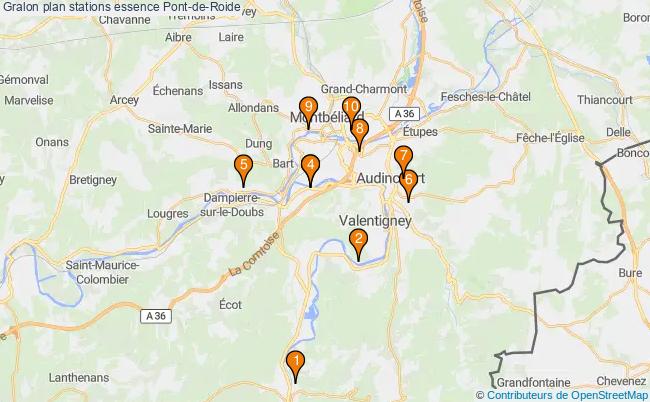plan stations essence Pont-de-roide plan stations essence Pont-de-roide
