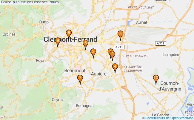 plan stations essence Pouzol plan stations essence Pouzol