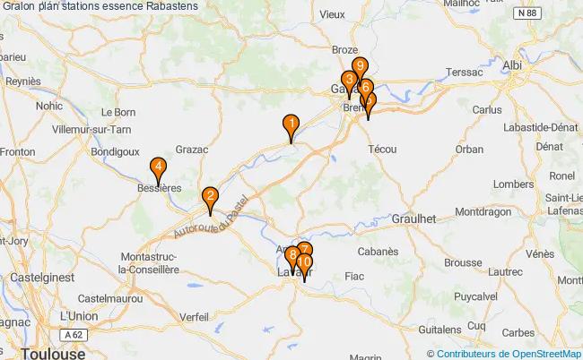 plan stations essence Rabastens plan stations essence Rabastens