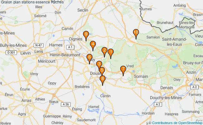 plan stations essence Râches plan stations essence Râches