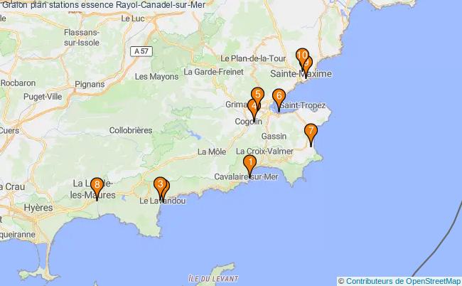 plan stations essence Rayol-canadel-sur-mer plan stations essence Rayol-canadel-sur-mer