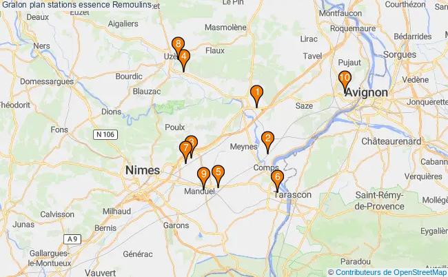 plan stations essence Remoulins plan stations essence Remoulins