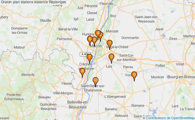 plan stations essence Replonges plan stations essence Replonges