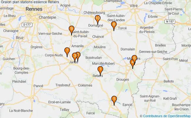 plan stations essence Retiers plan stations essence Retiers