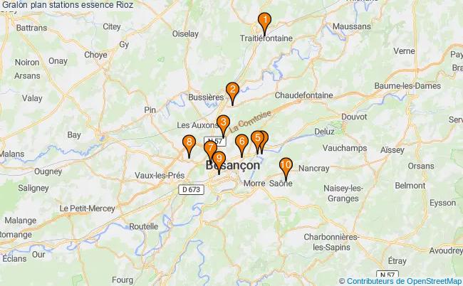 plan stations essence Rioz plan stations essence Rioz