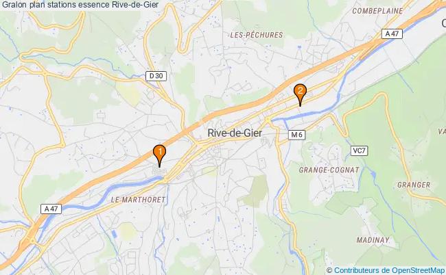 plan stations essence Rive-de-gier plan stations essence Rive-de-gier