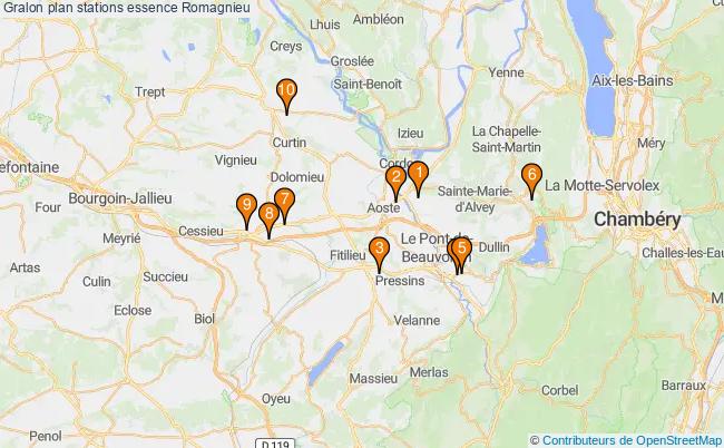 plan stations essence Romagnieu plan stations essence Romagnieu