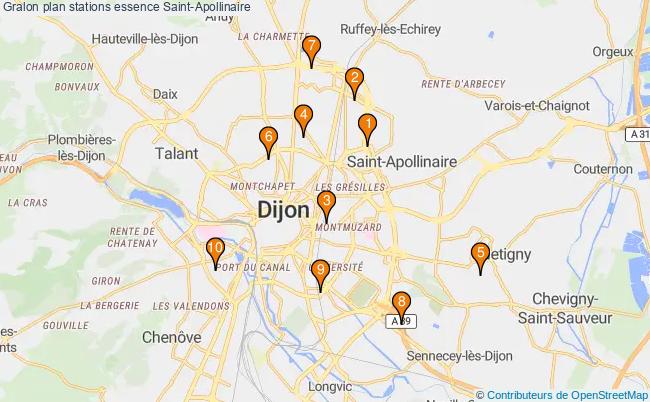 plan stations essence Saint-apollinaire plan stations essence Saint-apollinaire