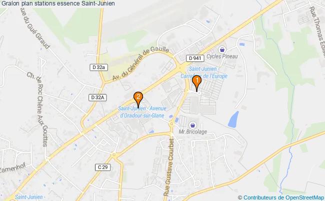 plan stations essence Saint-junien plan stations essence Saint-junien