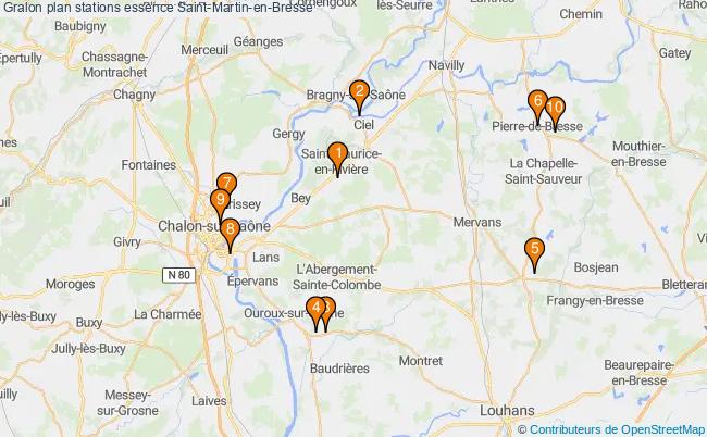 plan stations essence Saint-martin-en-bresse plan stations essence Saint-martin-en-bresse