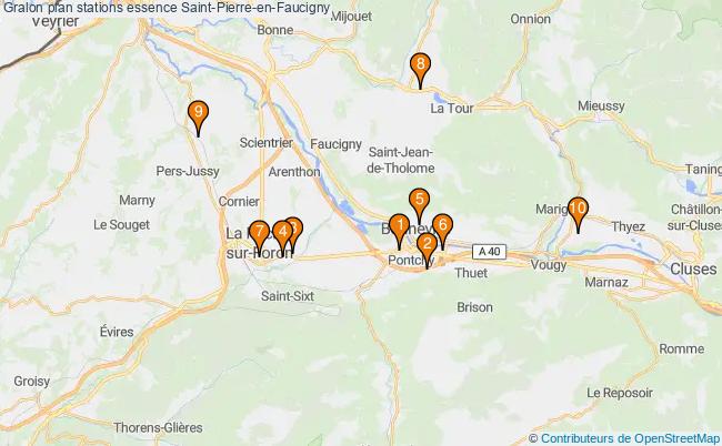 plan stations essence Saint-pierre-en-faucigny plan stations essence Saint-pierre-en-faucigny