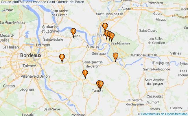 plan stations essence Saint-quentin-de-baron plan stations essence Saint-quentin-de-baron