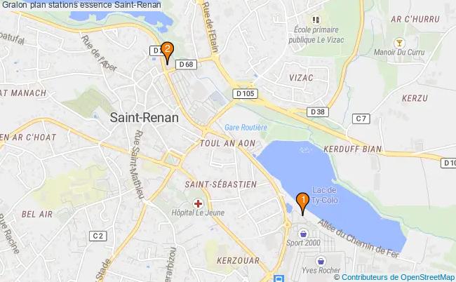 plan stations essence Saint-renan plan stations essence Saint-renan