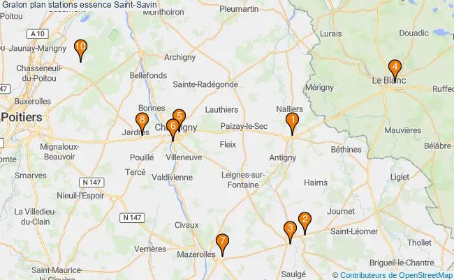 plan stations essence Saint-savin plan stations essence Saint-savin