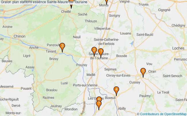 plan stations essence Sainte-maure-de-touraine plan stations essence Sainte-maure-de-touraine