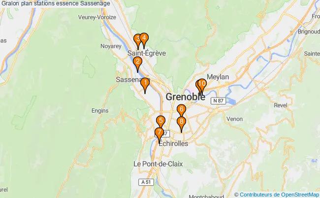 plan stations essence Sassenage plan stations essence Sassenage