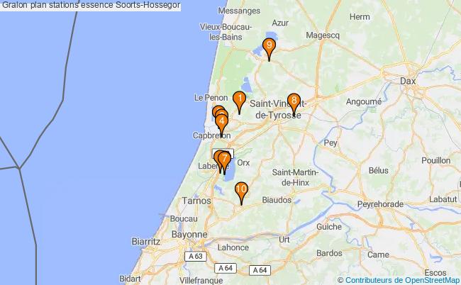 plan stations essence Soorts-hossegor plan stations essence Soorts-hossegor