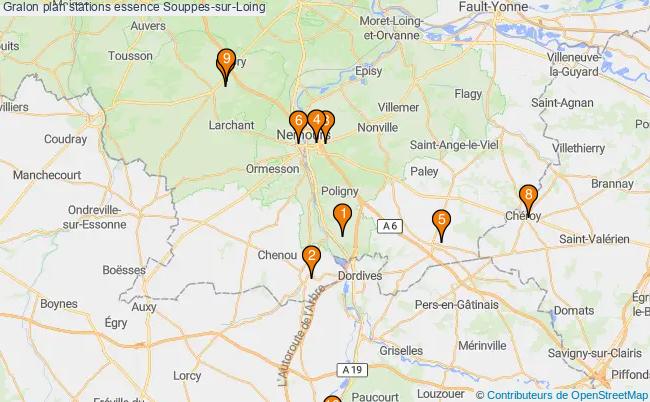 plan stations essence Souppes-sur-loing plan stations essence Souppes-sur-loing