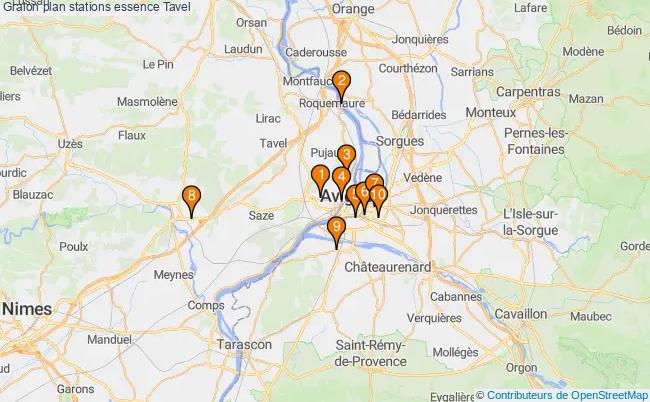 plan stations essence Tavel plan stations essence Tavel