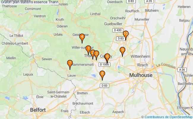 plan stations essence Thann plan stations essence Thann