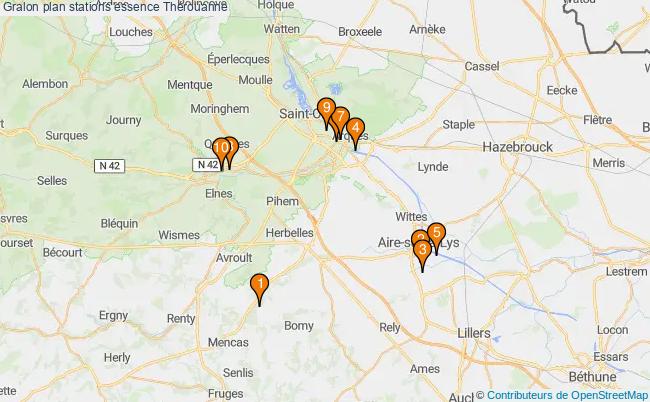 plan stations essence Thérouanne plan stations essence Thérouanne