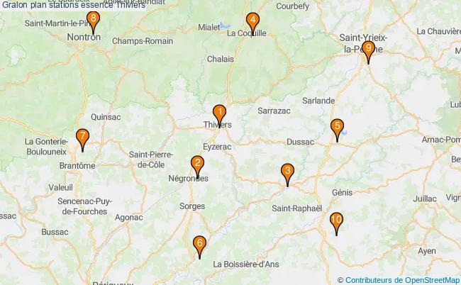 plan stations essence Thiviers plan stations essence Thiviers