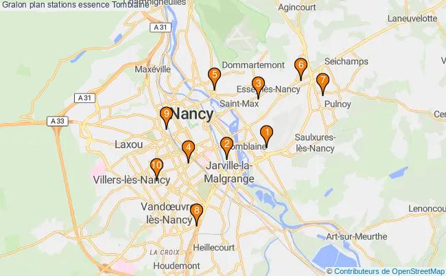 plan stations essence Tomblaine plan stations essence Tomblaine