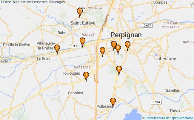 plan stations essence Toulouges plan stations essence Toulouges