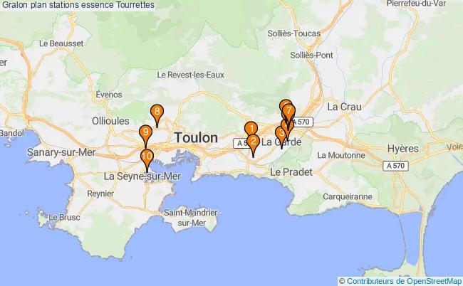 plan stations essence Tourrettes plan stations essence Tourrettes