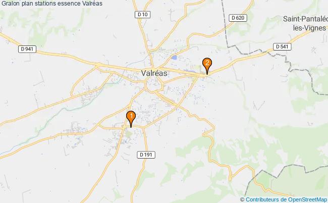 plan stations essence Valréas plan stations essence Valréas