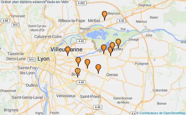 plan stations essence Vaulx-en-velin plan stations essence Vaulx-en-velin
