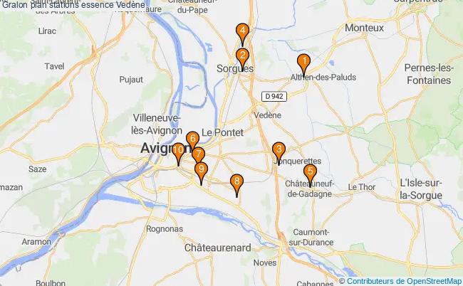 plan stations essence Vedène plan stations essence Vedène