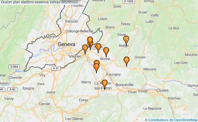 plan stations essence Vétraz-monthoux plan stations essence Vétraz-monthoux