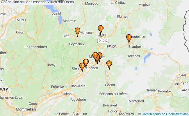 plan stations essence Villard-sur-doron plan stations essence Villard-sur-doron