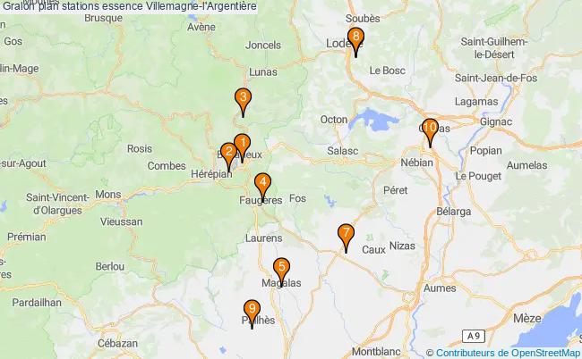 plan stations essence Villemagne-l'argentière plan stations essence Villemagne-l'argentière
