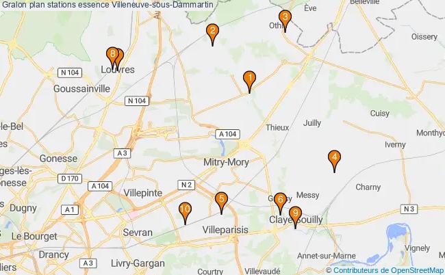 plan stations essence Villeneuve-sous-dammartin plan stations essence Villeneuve-sous-dammartin