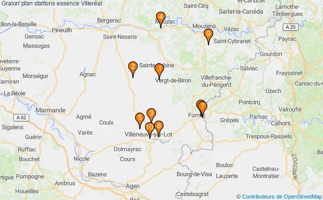 plan stations essence Villeréal plan stations essence Villeréal