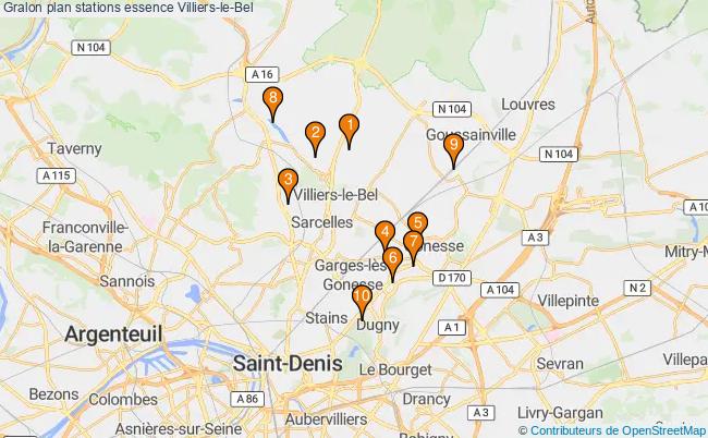 plan stations essence Villiers-le-bel plan stations essence Villiers-le-bel