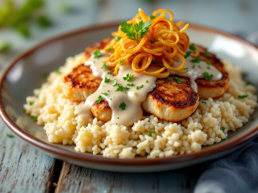 Escalope de Dinde Crémeuse aux Échalotes Savoureuses