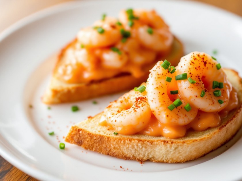 Toasts Briochés aux Crevettes avec Sauce Cocktail Maison