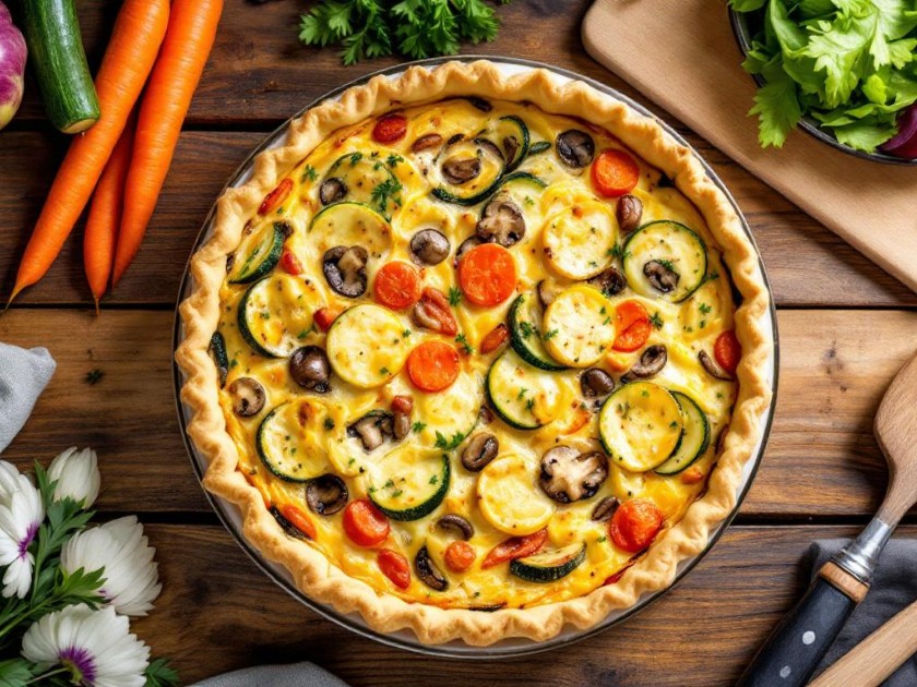 Quiche Savoureuse aux Légumes de Saison