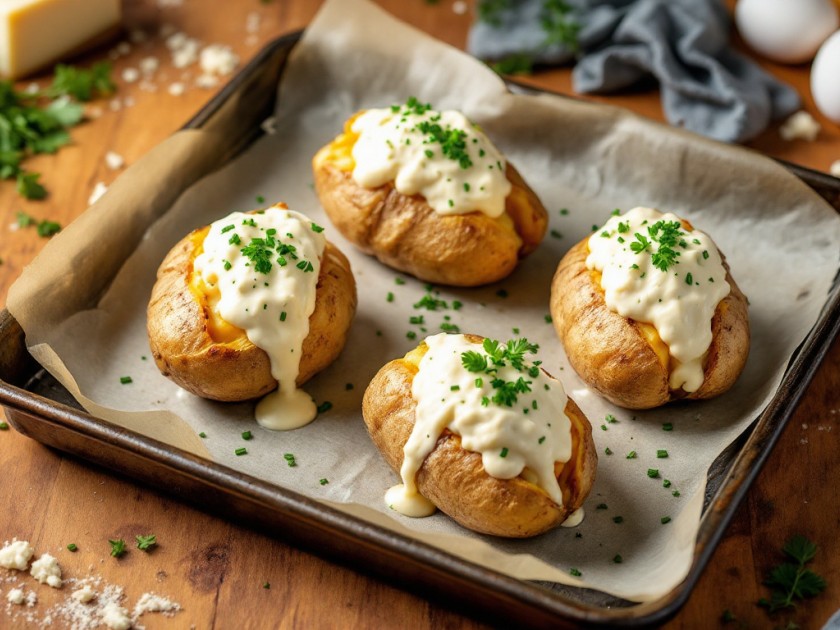 Pommes de Terre Farcies au Boursin : Recette Savoureuse