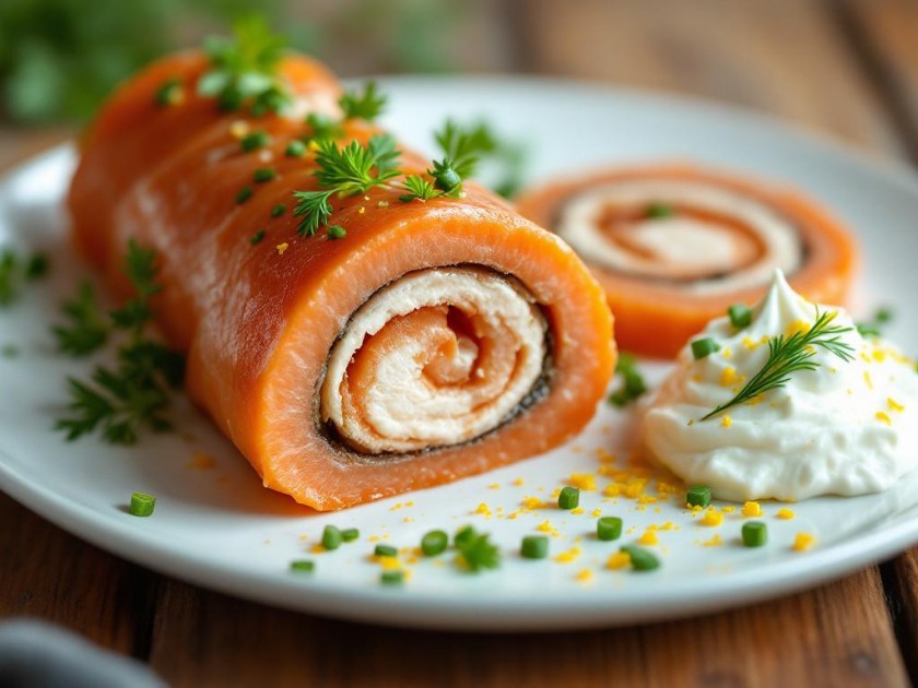 Roulade de Saumon Fumé Délicieuse et Crémeuse
